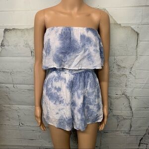 Adorable Le-Lis Tie-Dye Strapless Romper